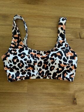 Leopard Print Bikini Top